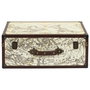 Home Deco Factory Juego 2 Cajas-Maletín Mapamundi Vintage para Decoración y Almacenaje