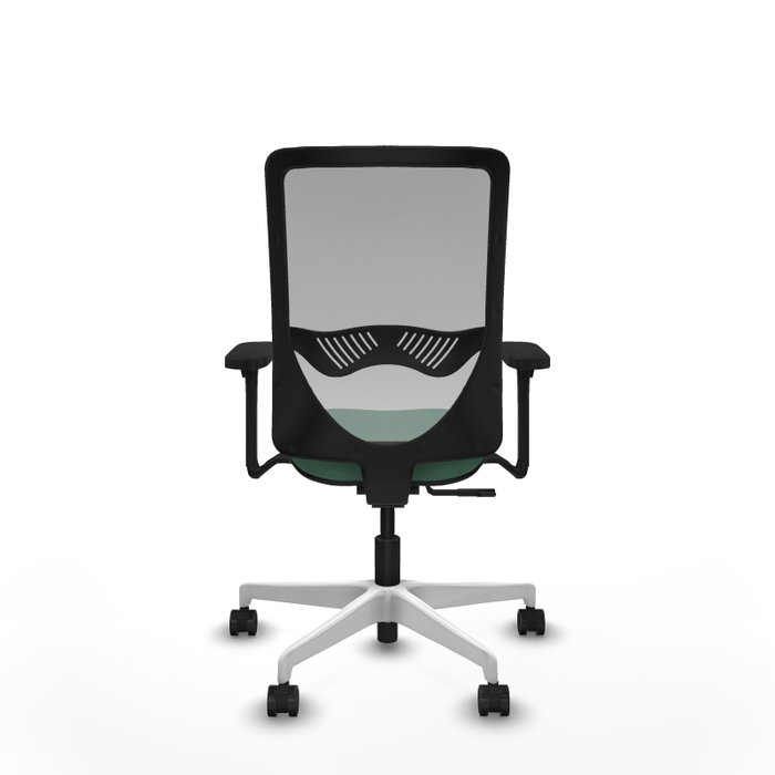 PIQUERAS Y CRESPO Silla de oficina Zulema con Mecanismo Sincro Verde Esmeralda y Gris