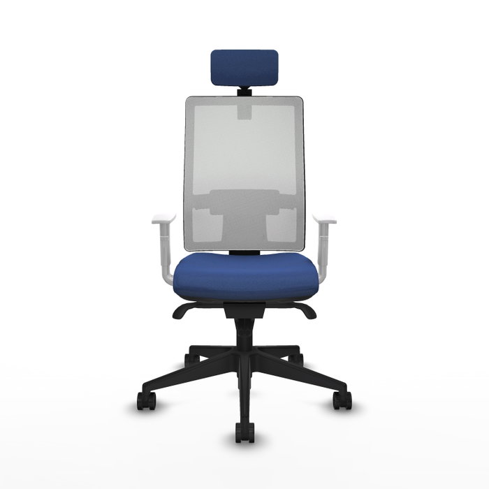 PIQUERAS Y CRESPO Silla de oficina Horna con mecanismo Sincro, Azul marino y Blanco PIQUERAS Y CRESPO Silla de oficina Horna con mecanismo Sincro, Azul marino y Blanco