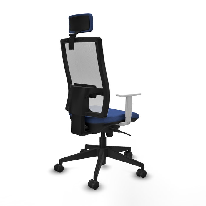 PIQUERAS Y CRESPO Silla de oficina Horna con mecanismo Sincro, Azul marino y Blanco PIQUERAS Y CRESPO Silla de oficina Horna con mecanismo Sincro, Azul marino y Blanco