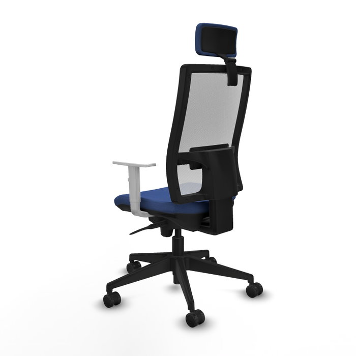 PIQUERAS Y CRESPO Silla de oficina Horna con mecanismo Sincro, Azul marino y Blanco PIQUERAS Y CRESPO Silla de oficina Horna con mecanismo Sincro, Azul marino y Blanco