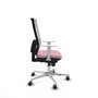 PIQUERAS Y CRESPO Silla de oficina Horna Rosa con malla blanca
