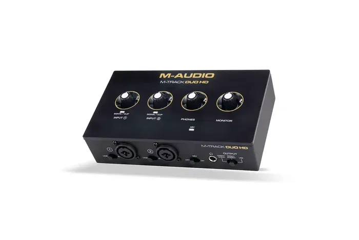 MAUDIO M-Track Duo HD Interfaz de Audio USB-C 2x2 24 bits/192 kHz con Previo Crystal y Software Producer Essentials
