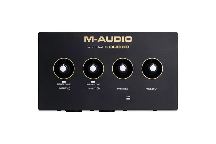 MAUDIO M-Track Duo HD Interfaz de Audio USB-C 2x2 24 bits/192 kHz con Previo Crystal y Software Producer Essentials