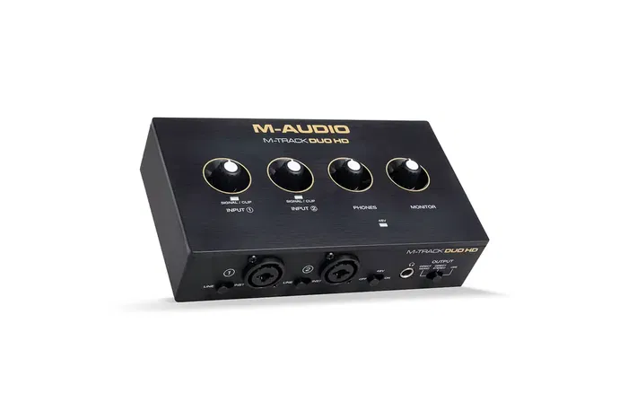 MAUDIO M-Track Duo HD Interfaz de Audio USB-C 2x2 24 bits/192 kHz con Previo Crystal y Software Producer Essentials