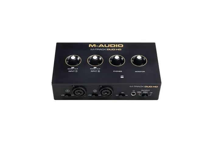 MAUDIO M-Track Duo HD Interfaz de Audio USB-C 2x2 24 bits/192 kHz con Previo Crystal y Software Producer Essentials