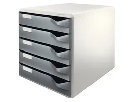 Leitz Fichero de sobremesa para correo 5 cajones gris oscuro/gris 321x391x326 mm