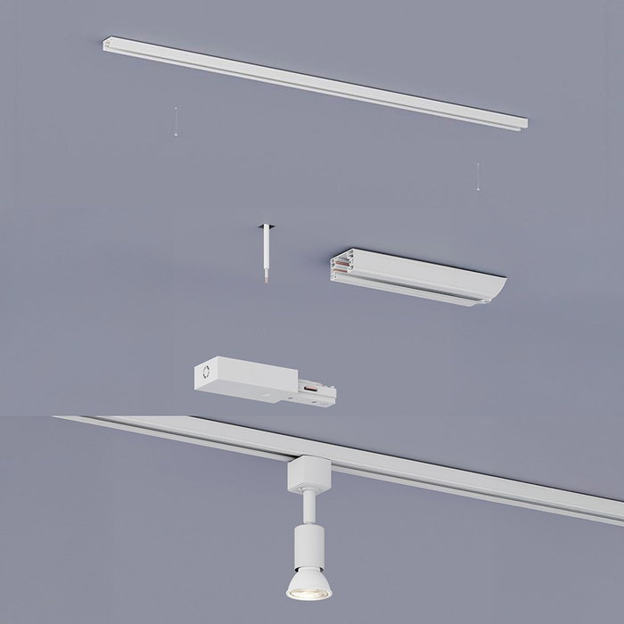 Philips Foco Easylink Tobia Orientable GU10, Blanco, Compatible con Bombillas LED Inteligentes y Clásicas, Cabezal Regulable, Sin Bombilla Incluida, para Riel Easylink