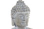 DKD Home Decor Figura de Buda Envejecido en Fibra de Vidrio Gris