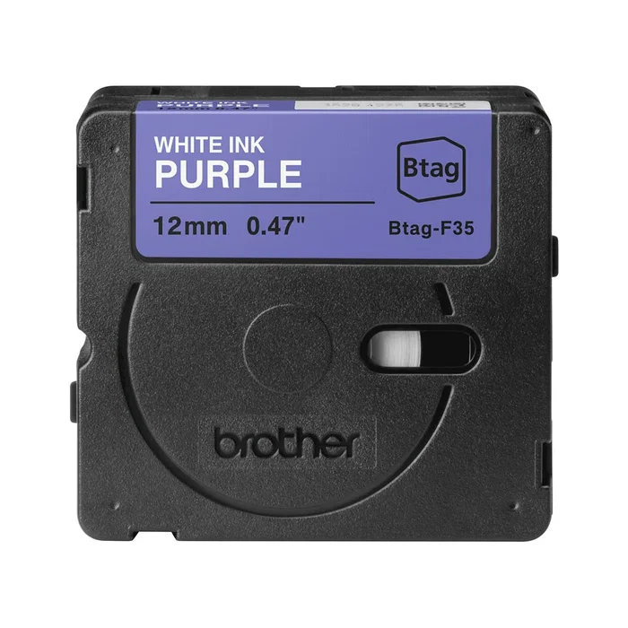 Brother Btag-F35 Cinta de rotulación Blanco sobre morado 12mm x 4m