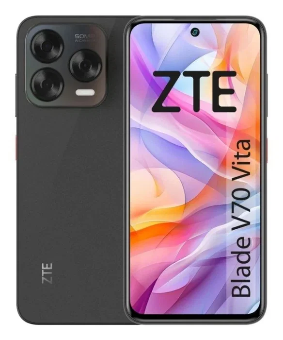 ZTE Blade V70 Vita Smartphone Android 14 - Pantalla 6.7" HD+ 120Hz, 8GB + 256GB, Cámara 50MP, 4G Dual SIM, NFC, Batería 5000 mAh, Color Gris
