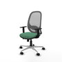 PIQUERAS Y CRESPO Silla de oficina Cilanco con mecanismo Sincro/Traslack Verde esmeralda y Gris
