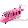 Barbie - El plano de los sueños, Avión Convertible de Juguete con 18 Accesorios, Para 3 Muñecas, Almacenamiento