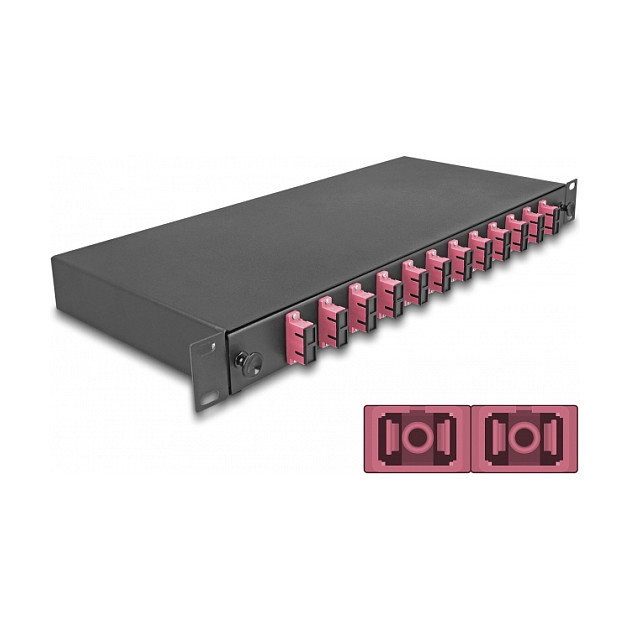 DeLOCK Caja de empalme de fibra óptica 19″ 12 x SC Duplex OM4 1U DeLOCK Caja de empalme de fibra óptica 19″ 12 x SC Duplex OM4 1U