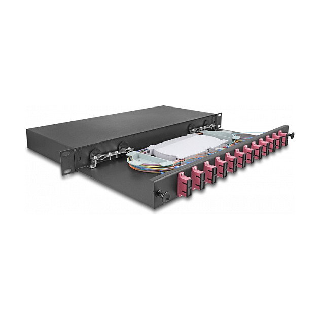 DeLOCK Caja de empalme de fibra óptica 19″ 12 x SC Duplex OM4 1U DeLOCK Caja de empalme de fibra óptica 19″ 12 x SC Duplex OM4 1U