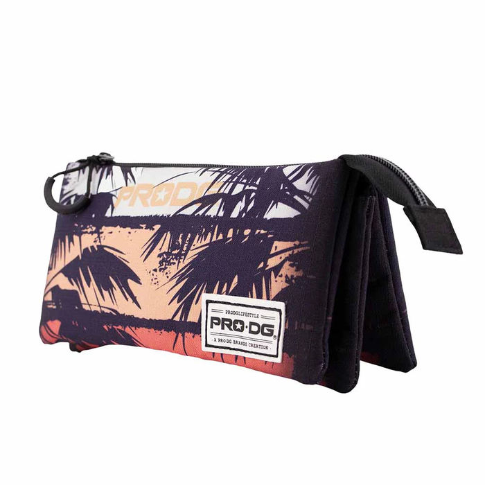Pro-Dg HS Sun Estuche Portatodo Triple, 3 Compartimentos con Cremallera, Multicolor, 11 x 23 x 7 cm, 1.60 L