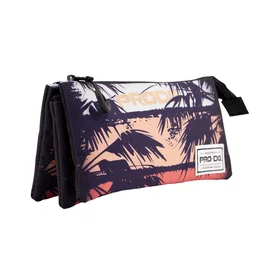 Pro-Dg HS Sun Estuche Portatodo Triple, 3 Compartimentos con Cremallera, Multicolor, 11 x 23 x 7 cm, 1.60 L