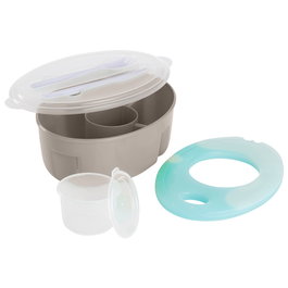 Day Fiambrera con Cubiertos y Aro Refrigerante, 1500 ml, Ideal para Llevar y Comer en Cualquier Lugar