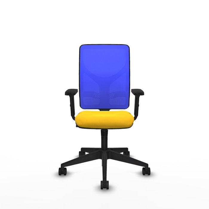 PIQUERAS Y CRESPO Silla de oficina Motilla con mecanismo Sincro, Amarillo y Azul PIQUERAS Y CRESPO Silla de oficina Motilla con mecanismo Sincro, Amarillo y Azul
