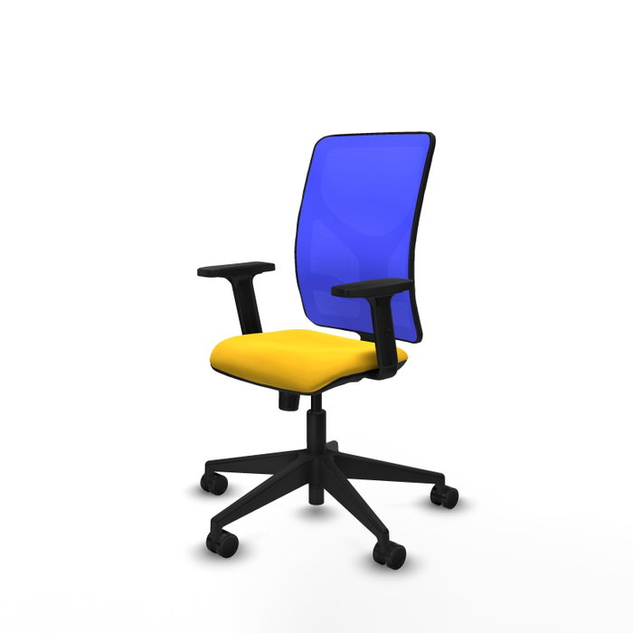 PIQUERAS Y CRESPO Silla de oficina Motilla con mecanismo Sincro, Amarillo y Azul PIQUERAS Y CRESPO Silla de oficina Motilla con mecanismo Sincro, Amarillo y Azul