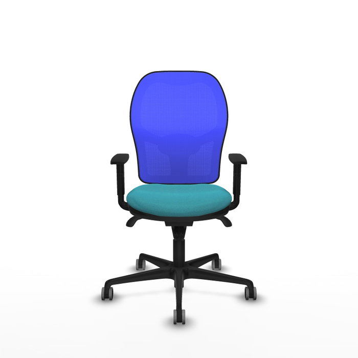 PIQUERAS Y CRESPO Silla de oficina Jorquera con mecanismo Sincro, Tela Turquesa y Malla Azul PIQUERAS Y CRESPO Silla de oficina Jorquera con mecanismo Sincro, Tela Turquesa y Malla Azul