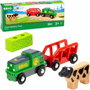 Brio World Tren agrícola a batería - circuito de madera