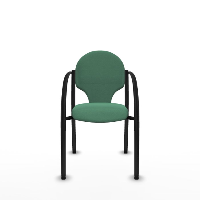 PIQUERAS Y CRESPO Silla Hellín tapizada en tela verde esmeralda con brazos fijos PIQUERAS Y CRESPO Silla Hellín tapizada en tela verde esmeralda con brazos fijos