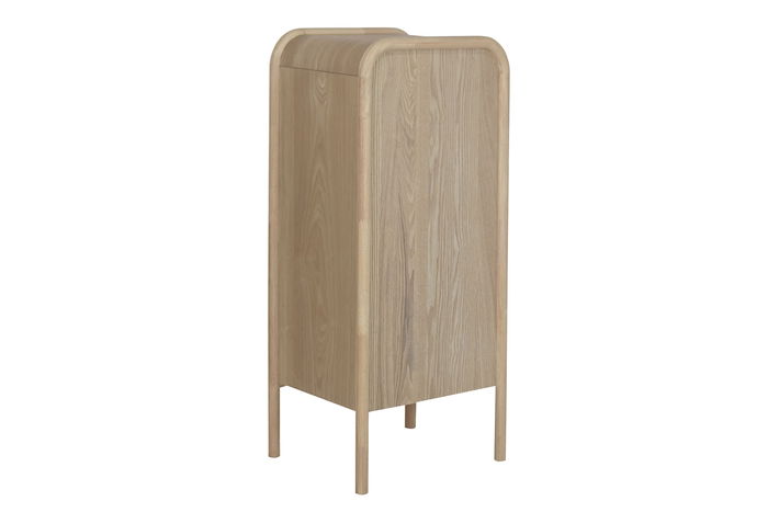 DKD Home Decor Chifonier Tropical Natural Madera de Abeto y Ratán 5 Cajones 100 x 46 x 35 cm