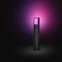 Philips Hue Turaco 929004308201 - Baliza Luminosa Gris Antracita IP44, Luz Blanca y de Color 1100 Lúmenes