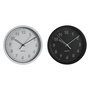 DKD Home Decor Reloj de Pared Básico Blanco Negro 4 x 25.4 x 25.4 cm (2 Unidades)
