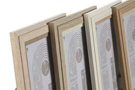 DKD Home Decor Marco de Fotos 15x20cm Multicolor Cristal y MDF 4 Unidades 2.8 x 23 x 18 cm