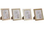 DKD Home Decor Marco de Fotos 15x20cm Multicolor Cristal y MDF 4 Unidades 2.8 x 23 x 18 cm