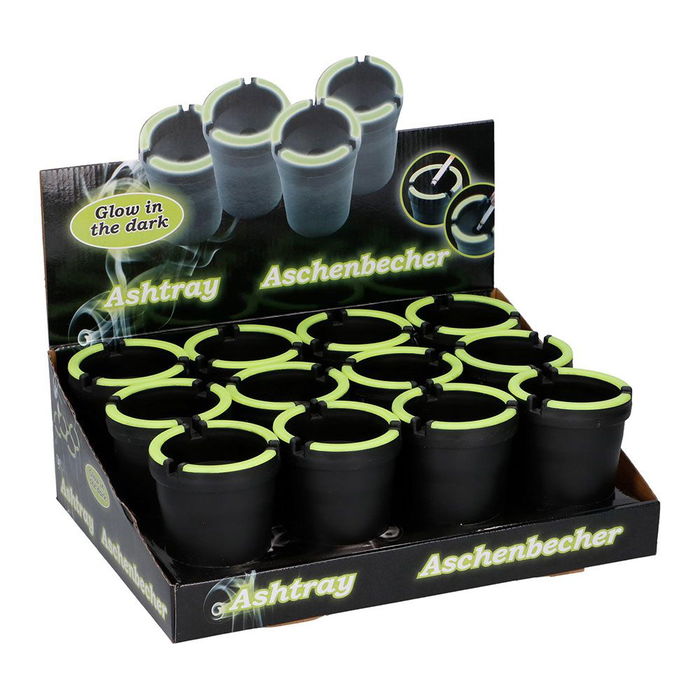 Marca Cenicero Coche Negro Fotoluminiscente Polipropileno Ø 80x110 mm