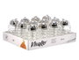 Vivalto Dispensador de Vidrio Redondo 280 ml Transparente 10x7x12.8 cm (Set de 24)