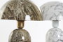 DKD Home Decor Lámpara Sobremesa Glam Blanco Marrón 26 x 38 x 26 cm (2 Unidades)