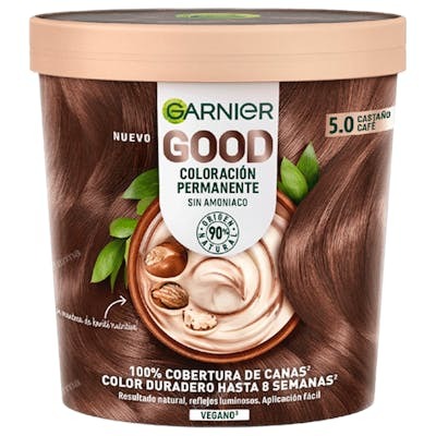 Garnier GOOD Coloración Permanente 5.0 Castaño Café Garnier GOOD Coloración Permanente 5.0 Castaño Café