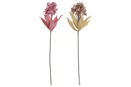 DKD Home Decor Flor Rosa y Beige 10 x 100 x 20 cm (6 Unidades)