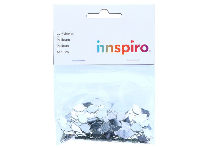 Innspiro Lentejuelas de labios plateadas 14mm