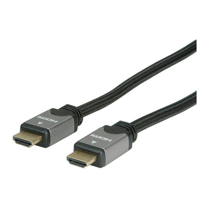 ROLINE Cable HDMI High Speed con Ethernet 1,5 m, 11.04.5856, Negro/Plata