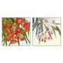 DKD Home Decor Cuadro Lienzo Flores Set de 2 Unidades 100x100 cm