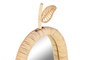 DKD Home Decor Espejo de Ratán y Cristal Pera Natural