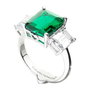 Chiara Ferragni Emerald Ring Silver+WH CZ+GN Nano S18