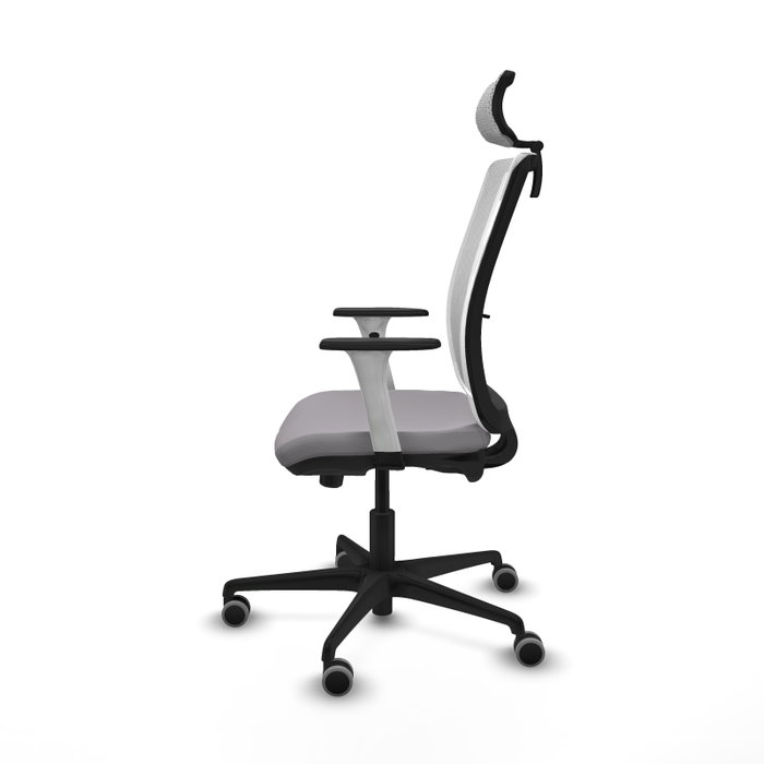 PIQUERAS Y CRESPO Silla de oficina Haches con mecanismo Sincro/Traslack Gris y Blanco