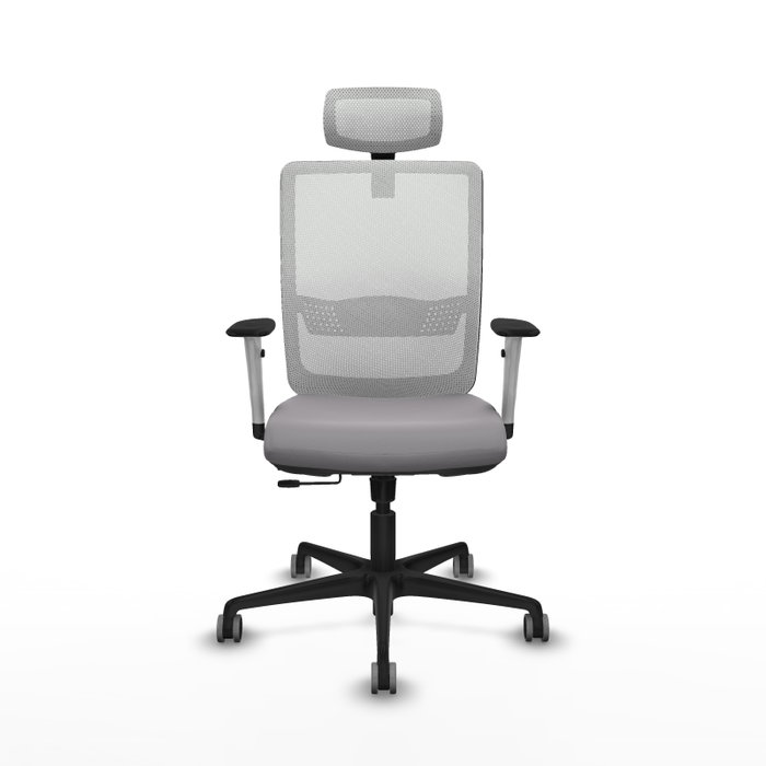 PIQUERAS Y CRESPO Silla de oficina Haches con mecanismo Sincro/Traslack Gris y Blanco