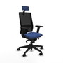PIQUERAS Y CRESPO Silla de oficina Horna con mecanismo Sincro, Azul marino y Negro