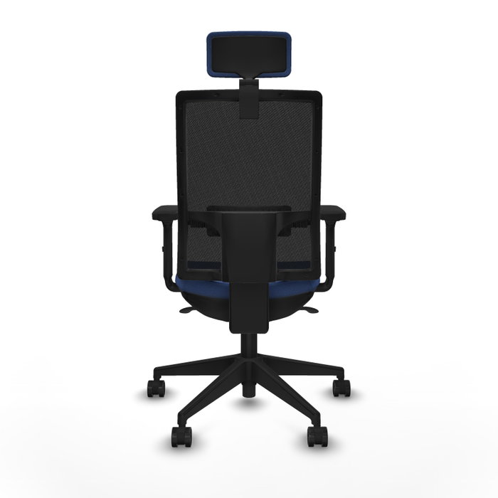 PIQUERAS Y CRESPO Silla de oficina Horna con mecanismo Sincro, Azul marino y Negro
