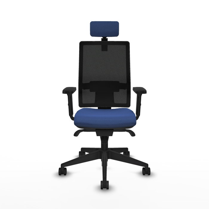 PIQUERAS Y CRESPO Silla de oficina Horna con mecanismo Sincro, Azul marino y Negro