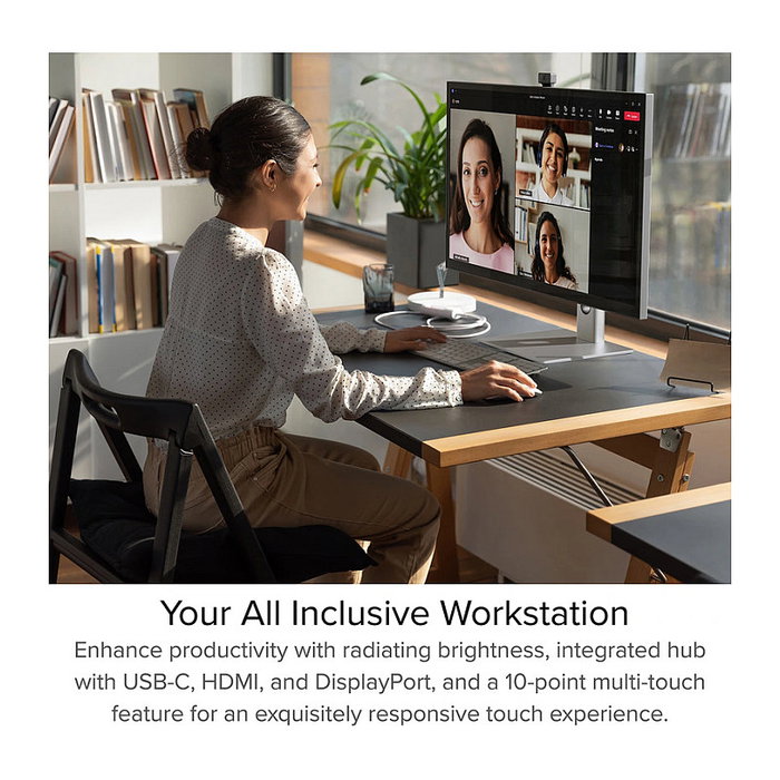 Alogic Clarity Pro 27 UHD 4K Monitor con Webcam 8MP y USB-C 65W PD