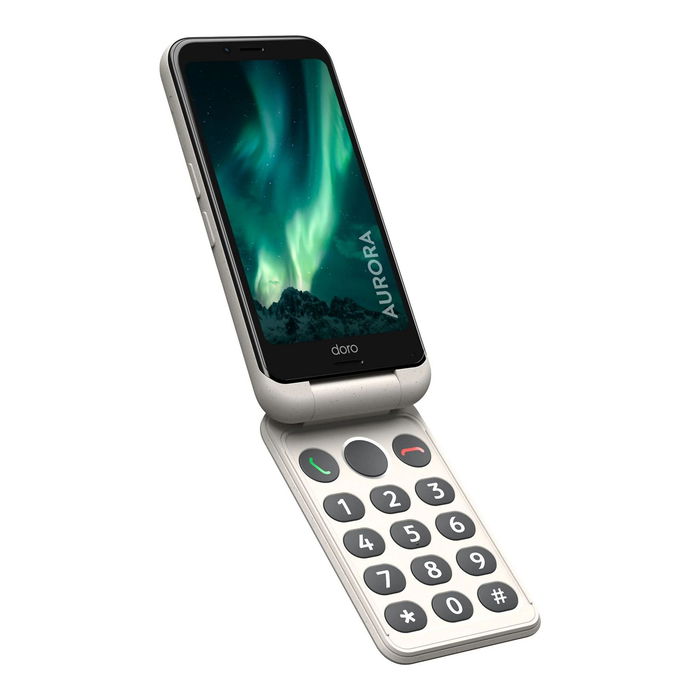 Doro Aurora A20 - Smartphone tipo concha para mayores o uso sencillo, Android 14, Pantalla táctil 4.5" HD, 4G, 4+64GB, Cámara 13 MP, Batería 3000 mAh, Negro Doro Aurora A20 - Smartphone tipo concha para mayores o uso sencillo, Android 14, Pantalla táctil 4.5" HD, 4G, 4+64GB, Cámara 13 MP, Batería 3000 mAh, Negro