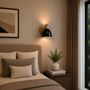 Aplique de pared Haley SKD-W003-B con brazo de madera acabado en negro, blanco, gris o gris